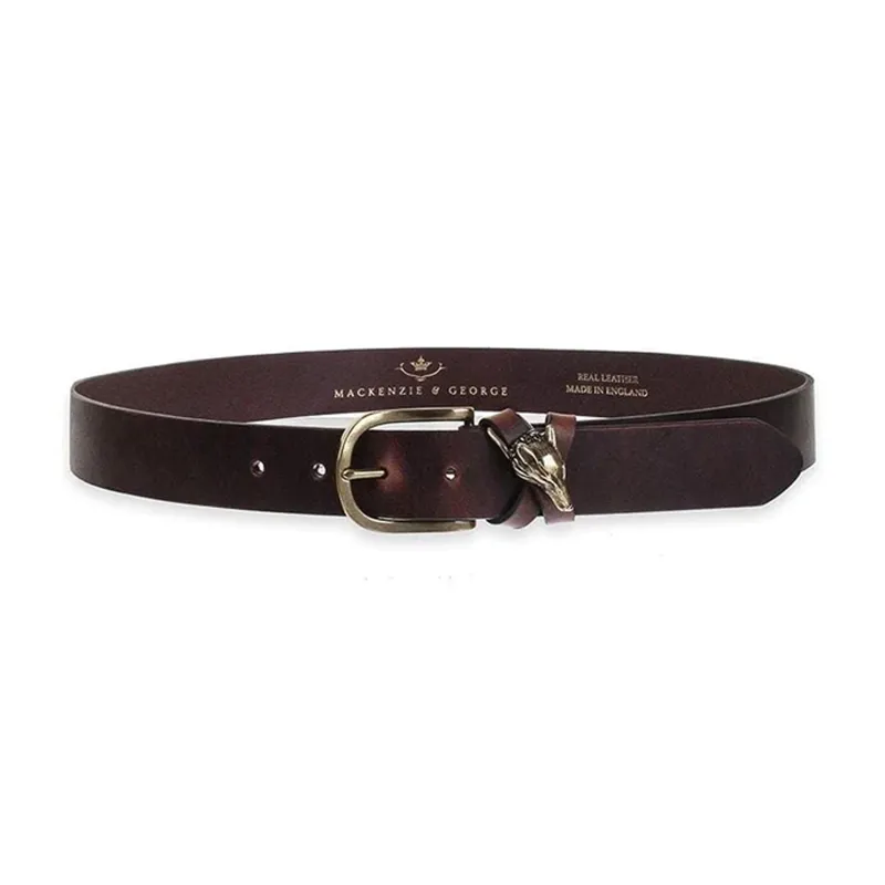 Mackenzie and George Cross Fox Belt - Chocolate